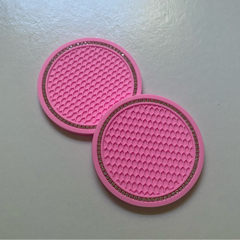 Gemstone Pink Car Coasters